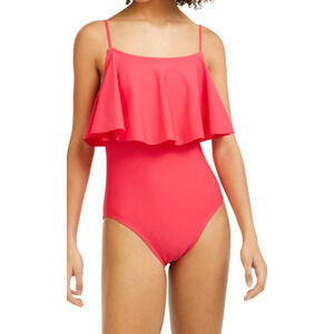 Tommy Hilfiger Flutter One Piece Swimsuit Women's Swimsuit Pink 10 NWT